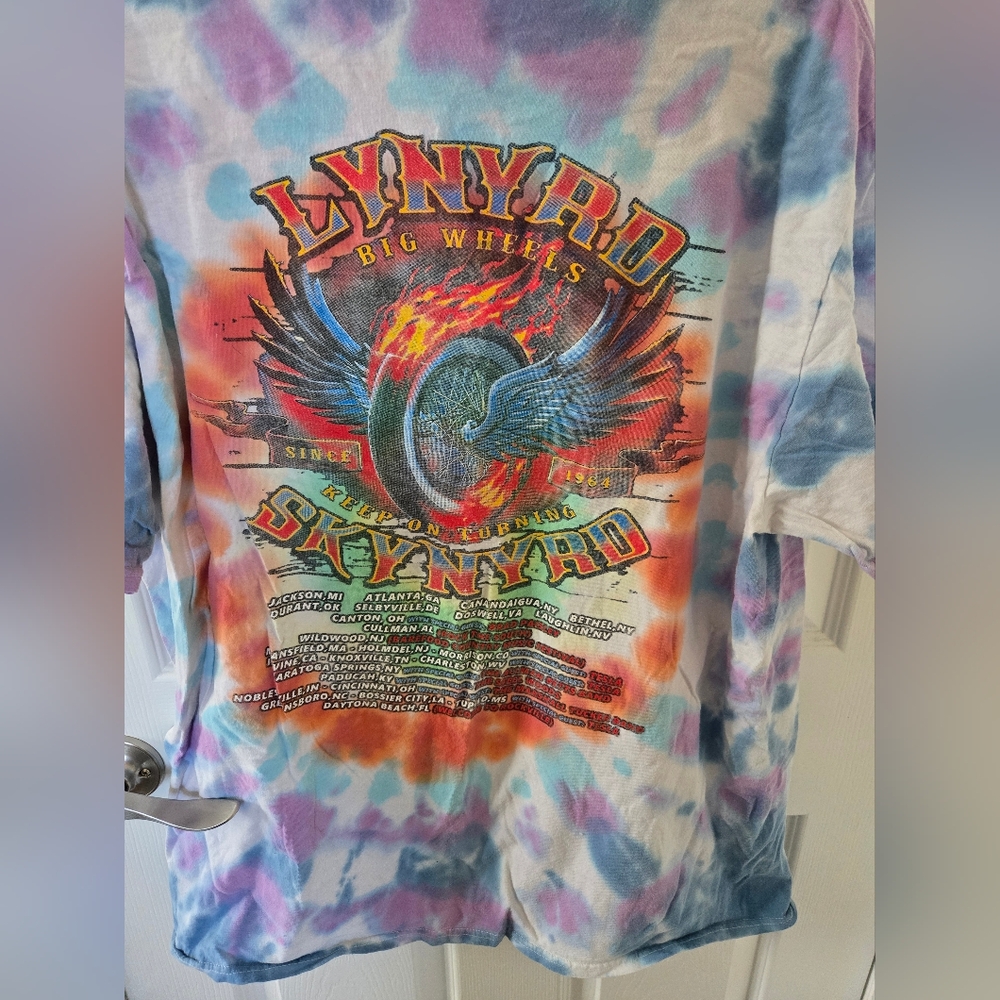 Lynyrd Skynyrd Vintage Tie Dye Tee t-shirt 2XL unisex concert rock band shirt - Picture 3 of 5